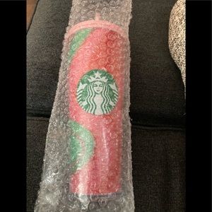 Glitter Pink Swirl Cold Cup Tumbler Holiday 2020 - Venti 24oz